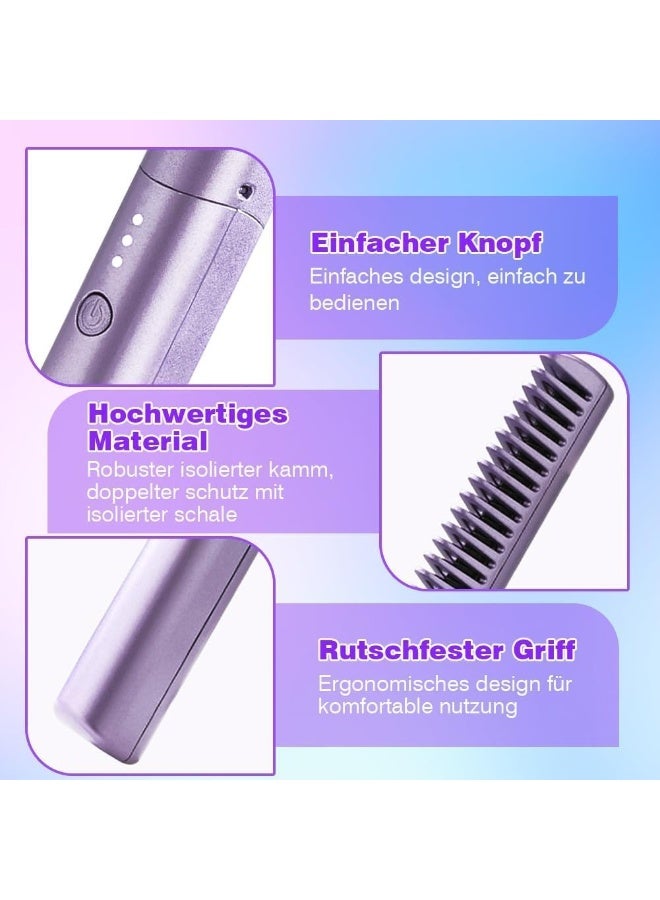 Hair Straightener Brush for Women – Electric Heated Straightening Comb – Fast Heating Anti-Frizz Hair Smoothing Brush – Easy One-Step Styling Tool for Straight, Soft & Shiny Hair - Image 5